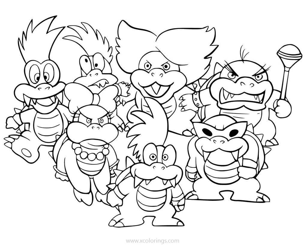 Bowser Koopalings Coloring Pages - Xcolorings avec Coloriage Mario Bowser