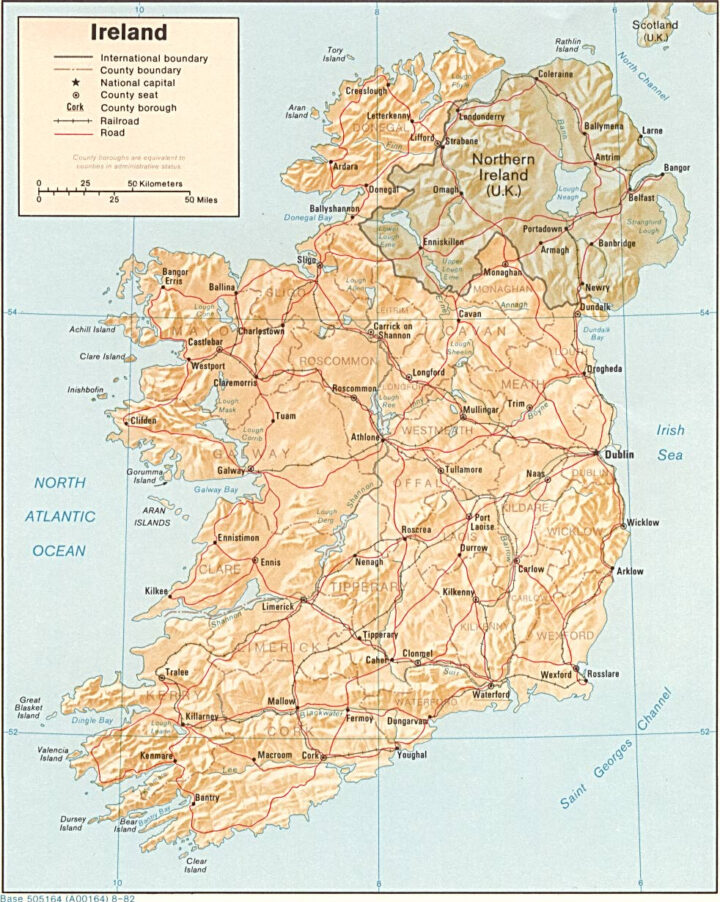 Carte De L'Irlande Avec Les Villes Et Les Routes pour Carte De L&amp;#039;Irlande À Imprimer