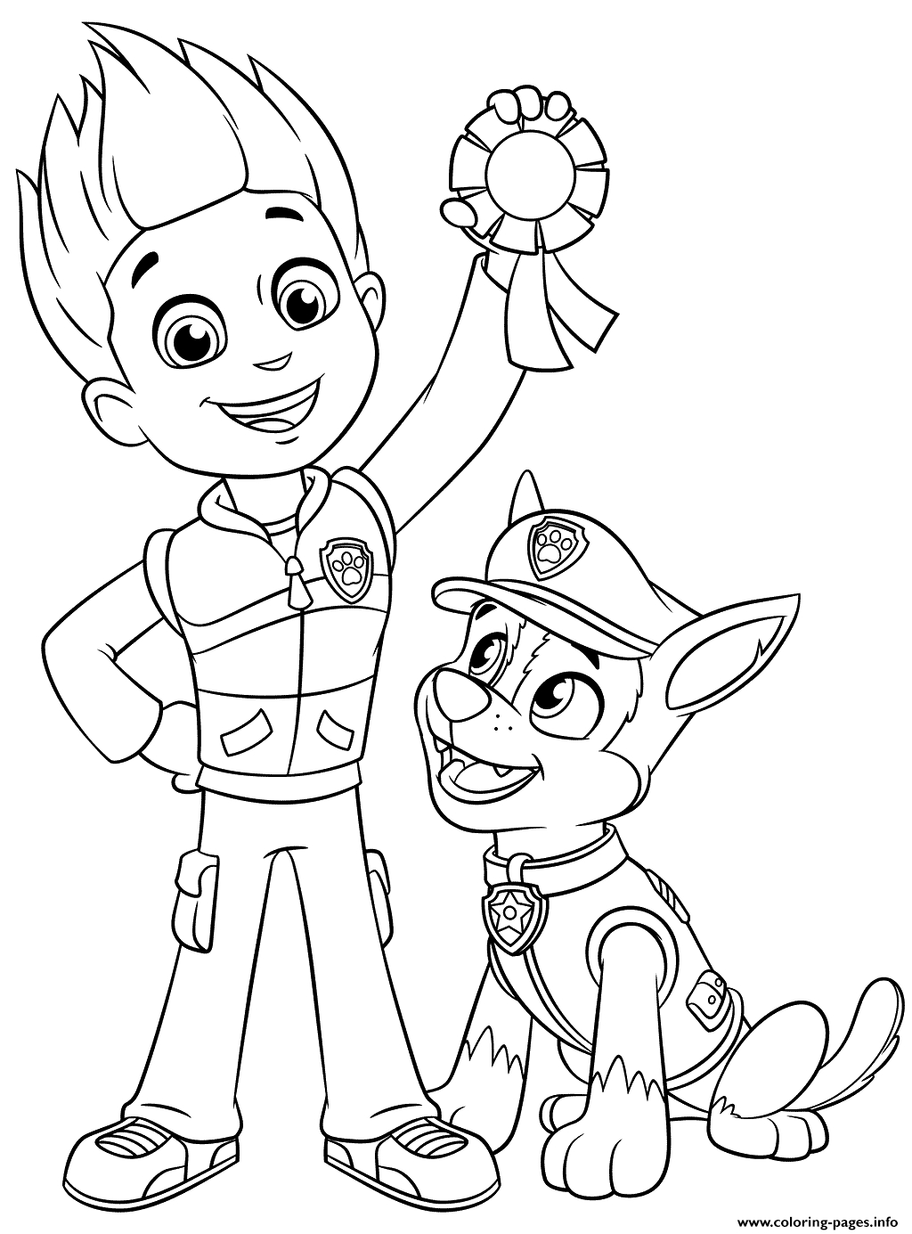 Chase Paw Patrol Coloring Pages Printable - Paw Patrol Colouring Pages concernant Chase Dessin