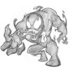 Chibi Venom By Thekidkaos On Deviantart | Badass Drawings, Graffiti pour Dessin De Venom