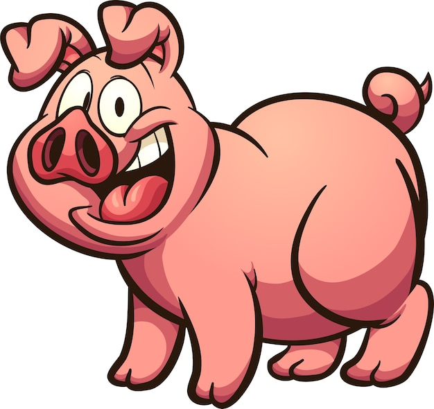 Cochon Dessin Animé | Vecteur Premium concernant Cochon A Imprimer