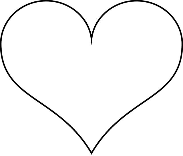 Coeur_Simple2 | Coeur À Colorier, Coloriage Coeur, Modèle De Cœur dedans Dessin Coeur À Imprimer