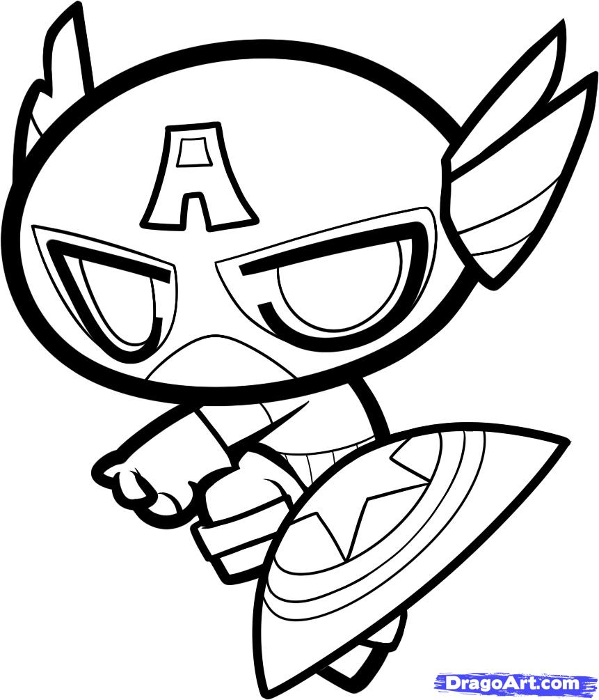 Coloriage À Dessiner Gratuit À Imprimer Captain America dedans Coloriage Capitaine America