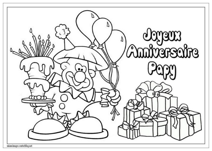 Coloriage A Dessiner Joyeux Anniversaire Avec Prenom - Buzz2000 dedans Joyeux Anniversaire Papa Coloriage