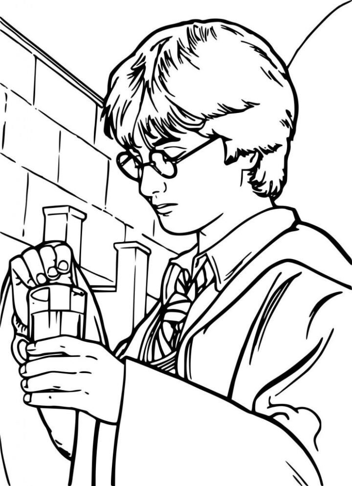 Coloriage A Imprimer Harry Potter / Coloriage A Imprimer Hedwige La avec Coloriage Harry Potter Hedwige