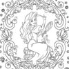 Coloriage Ariel La Sirene Disney Adulte - Jecolorie concernant Coloriage Magique Sirene