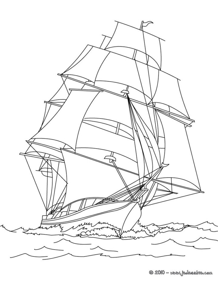 Coloriage Bateau / Navire #137575 (Transport) - Dessin À Colorier encequiconcerne Bateau Coloriage