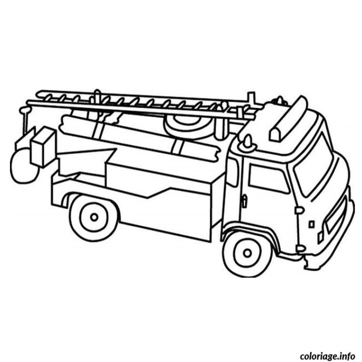 Coloriage Camion De Pompier Dessin Camion À Imprimer concernant Coloriage Pompier