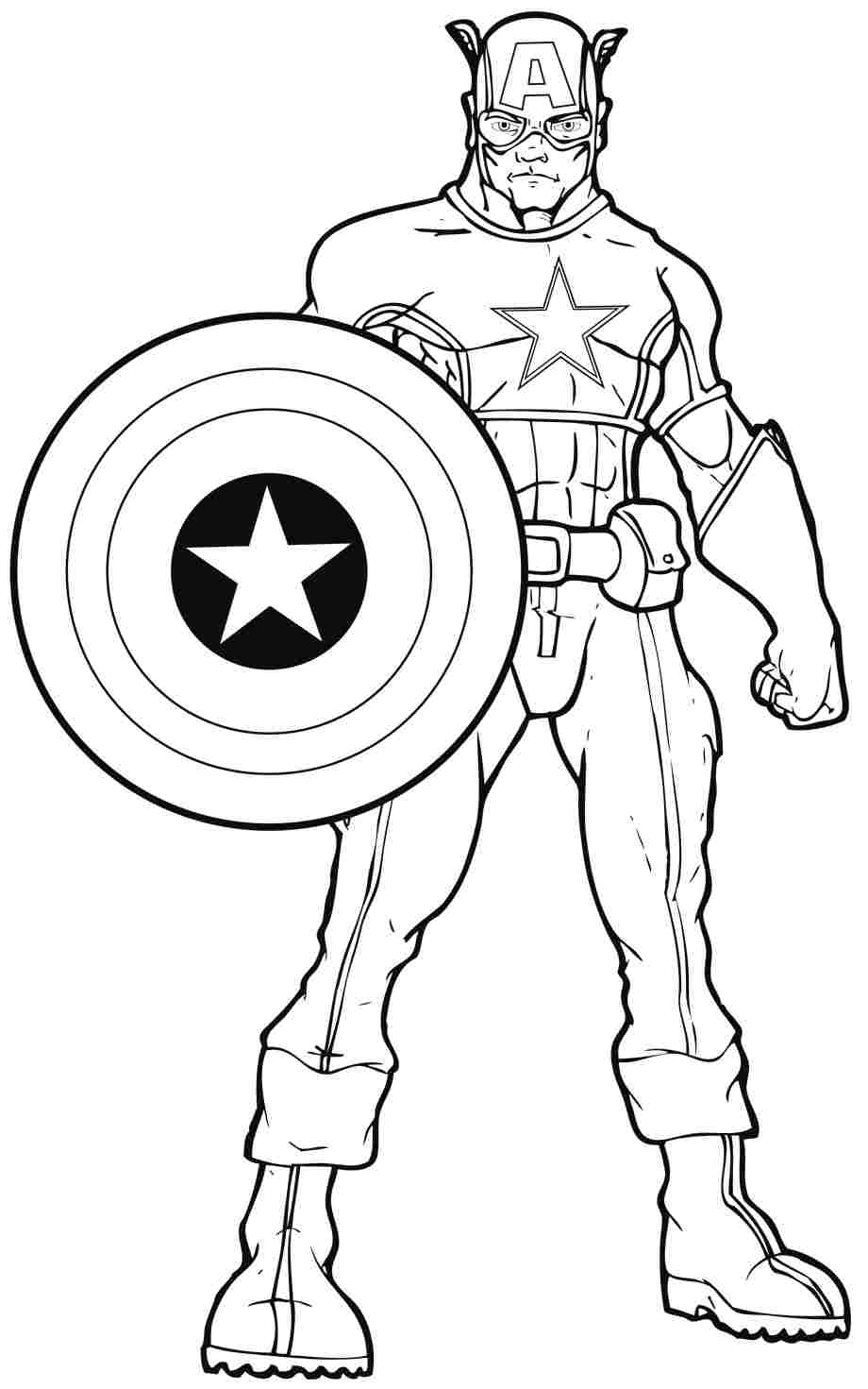 Coloriage Captain America #76769 (Super-Héros) - Dessin À Colorier dedans Coloriages Captain America