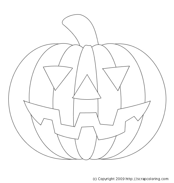 Coloriage Citrouille D&amp;#039;Halloween Stylisé Dessin Gratuit À Imprimer à Tête De Citrouille À Imprimer
