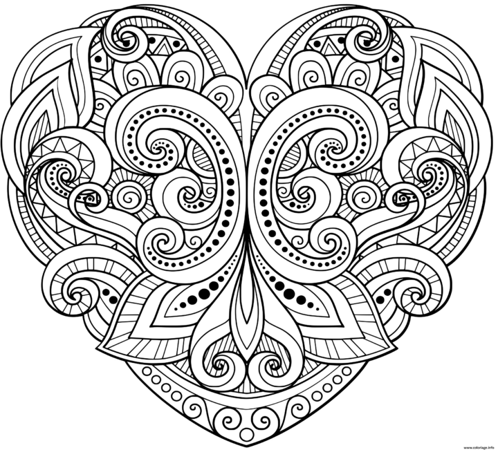 Coloriage Coeur Mandala Ã Imprimer - Mainan Oliv tout Dessin Coeur À Imprimer