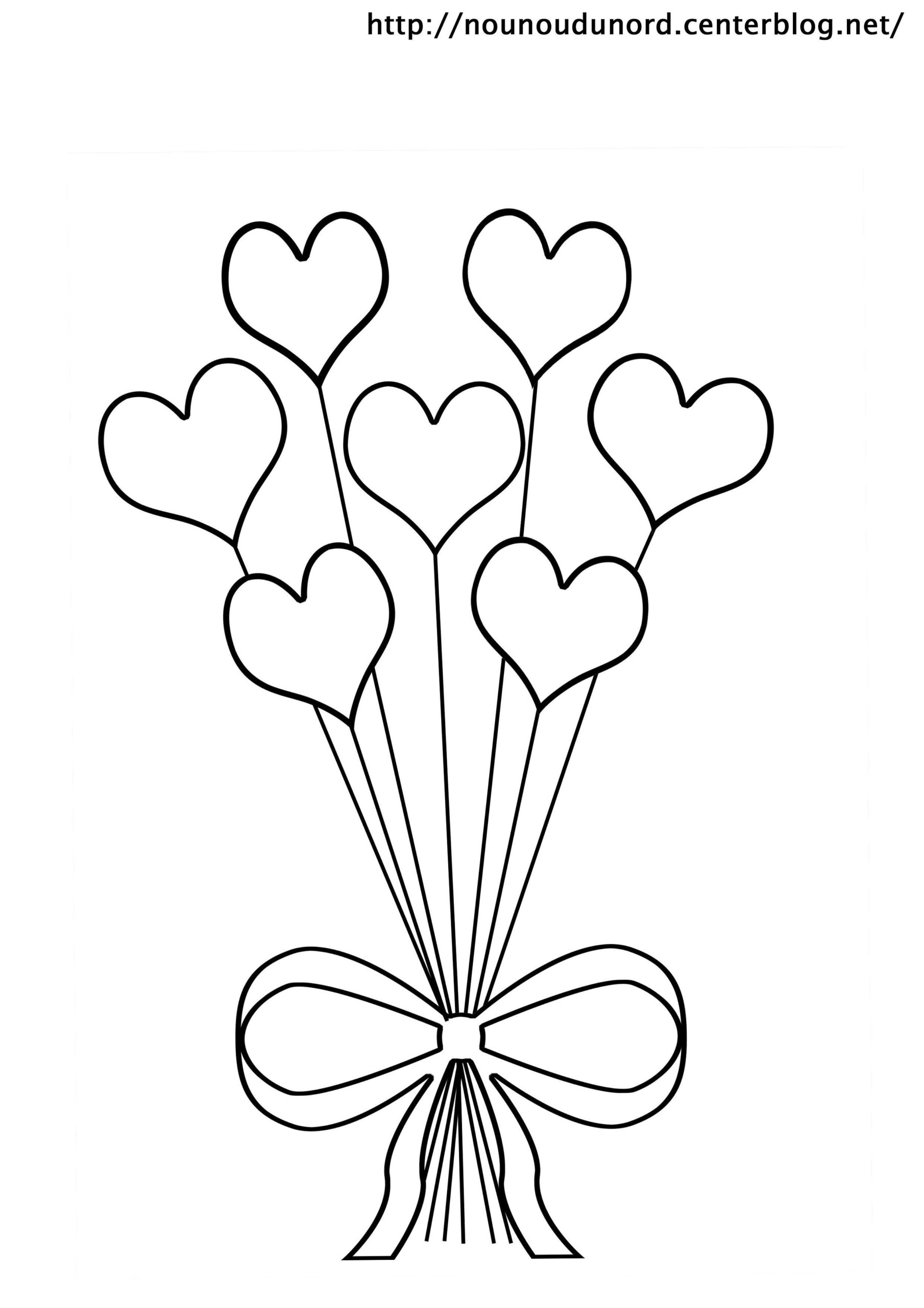 Coloriage Coeurs St Valentin dedans Coeur Dessin A Imprimer