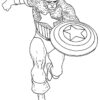 Coloriage Colorier Captain America 15 - Jecolorie dedans Coloriages Captain America