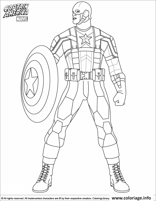 Coloriage Colorier Captain America 39 - Jecolorie concernant Coloriages Captain America