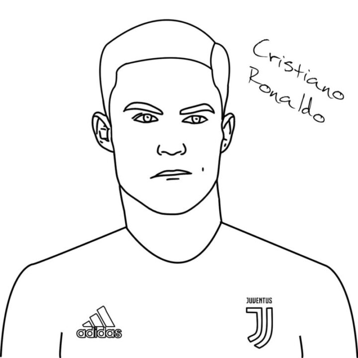 Coloriage Cristiano Ronaldo À Imprimer destiné Cristiano Ronaldo Coloriage