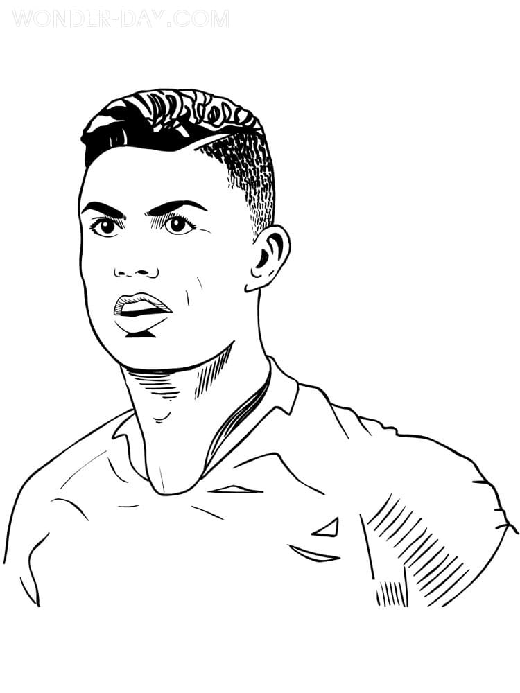Coloriage Cristiano Ronaldo | Wonder Day — Coloriages Pour Enfants Et pour Coloriage De Ronaldo