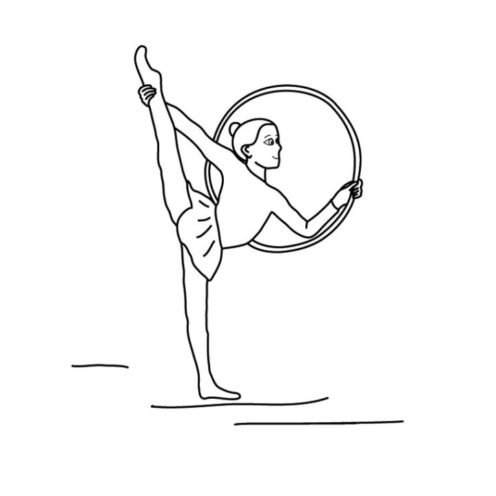 Coloriage De Gymnastique Gratuit A Imprimer pour Coloriage Gymnastique