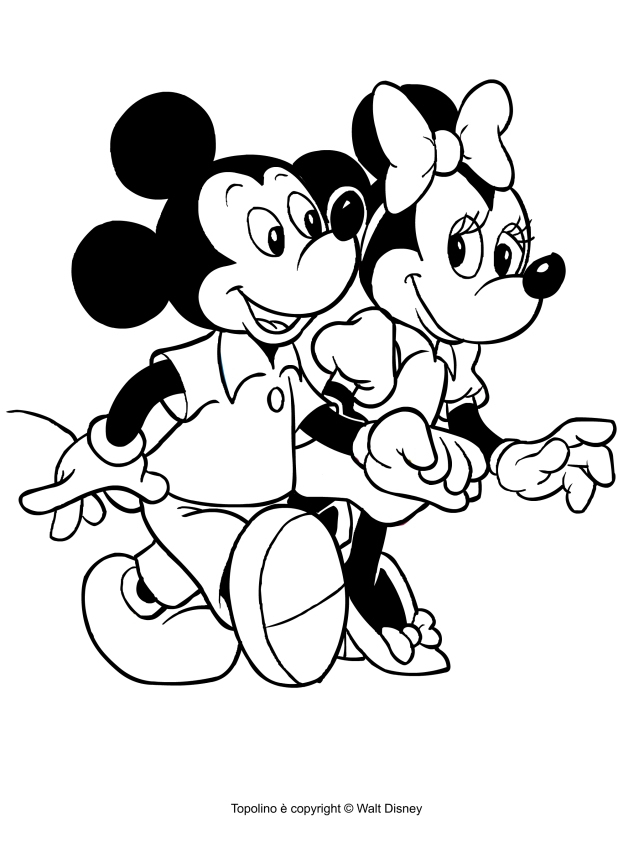 Coloriage De Mickey Et Minnie destiné Coloriage Mickey Et Minnie