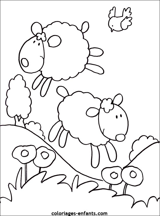 Coloriage De Moutons À Imprimer Sur Coloriages - Enfants avec Coloriage Mouton