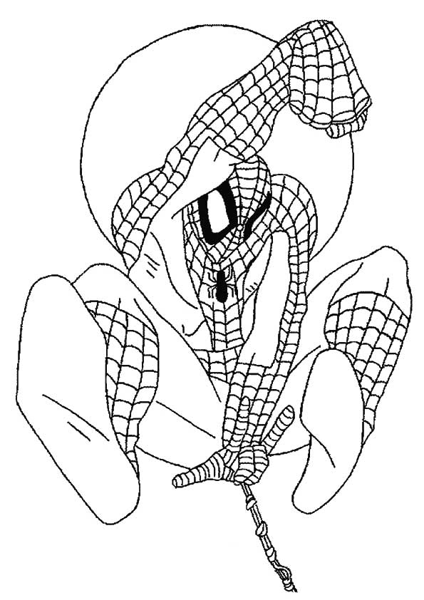 Coloriage De Spider-Man destiné Coloriage Spiderman À Imprimer Pdf