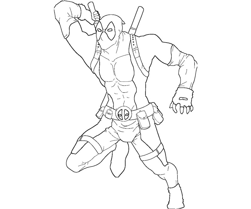 Coloriage Deadpool #82829 (Super-Héros) - Dessin À Colorier pour Coloriages Deadpool