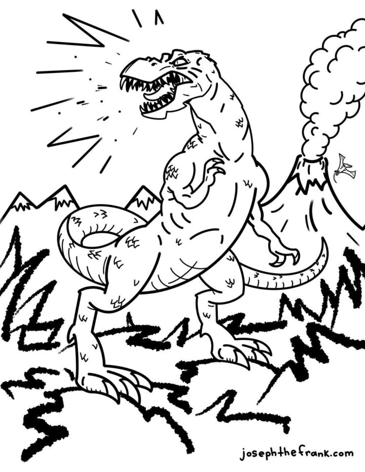 Coloriage Dinosaure Dessin Tyrannosaure T-Rex À Imprimer En 2021 à Coloriage Tyrex