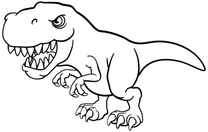 Coloriage Dinosaure Dessin Tyrannosaure T-Rex À Imprimer En 2021 concernant Coloriage Tyrannosaure