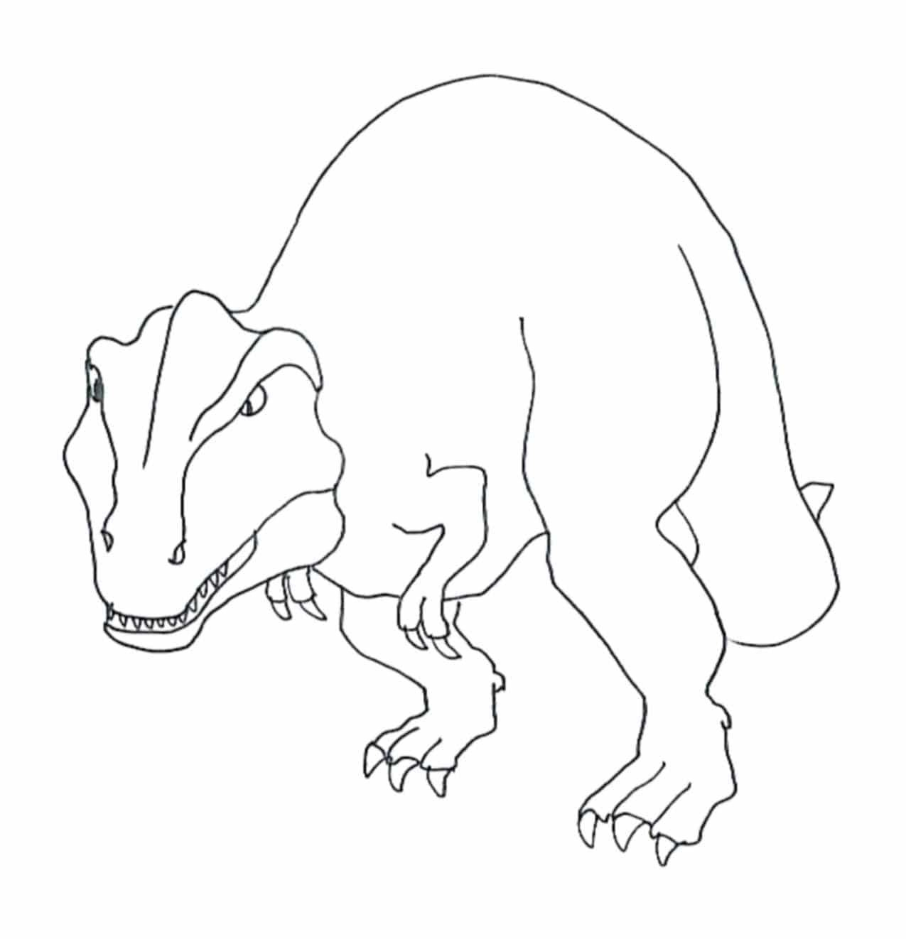 Coloriage Dinosaure Dessin Tyrannosaure T-Rex À Imprimer In 2021 destiné Coloriage Tyranosaure