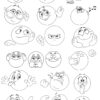 Coloriage Divers Smiley Page 1 À Imprimer destiné Coloriages Emoji
