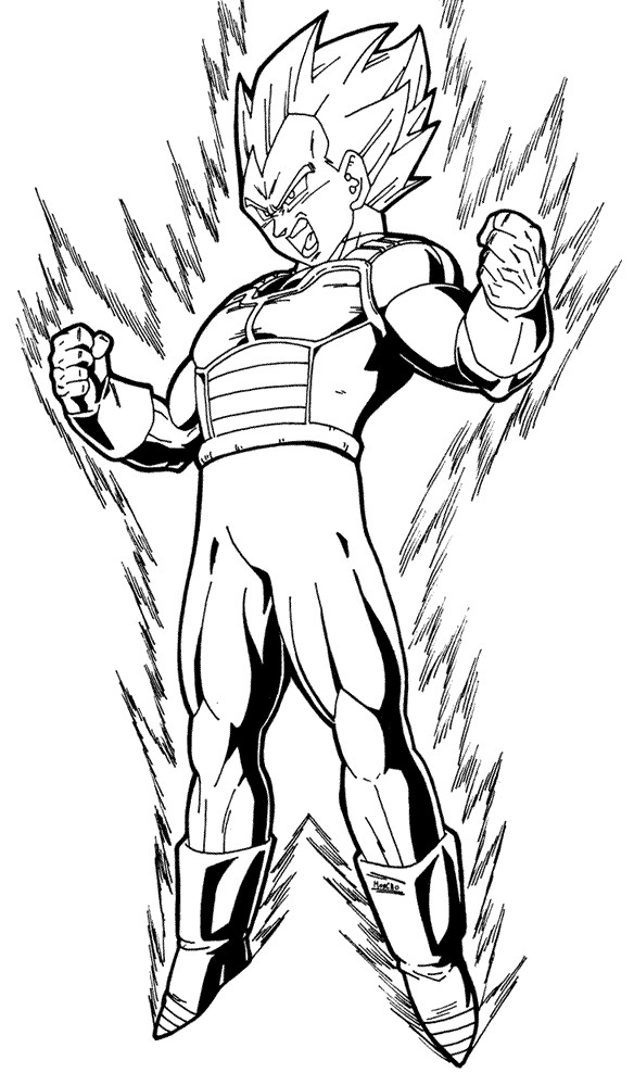 Coloriage Dragon - Coloriage Dragon Ball Z Vegeta Super Saiyan concernant Dessins Dragon Ball A Imprimer