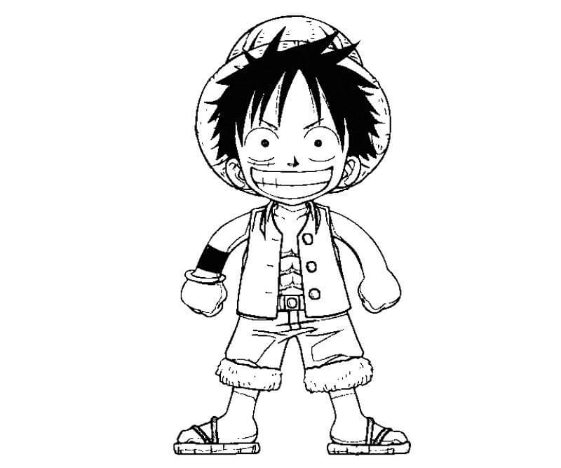 Coloriage: Drôle Luffy - Télécharger Et Imprimer Gratuit à Coloriage One Piece Luffy