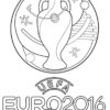 Coloriage Du Logo Officiel De L'Euro 2016 De Football Par concernant Dessin À Colorier Football