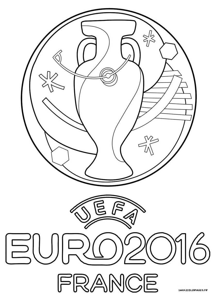 Coloriage Du Logo Officiel De L&amp;#039;Euro 2016 De Football Par concernant Dessin À Colorier Football