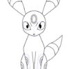 Coloriage Du Pokémon Noctali, L'Évolution D'Evoli | Emmersyns Board tout Coloriage Noctali