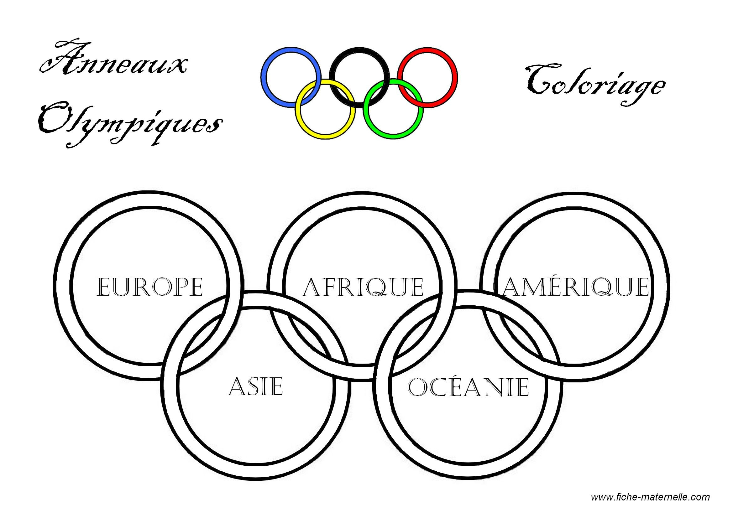 Coloriage Educatif Pour Maternelle Et Élémentaire : Les Anneaux encequiconcerne Coloriages Jeux Olympiques