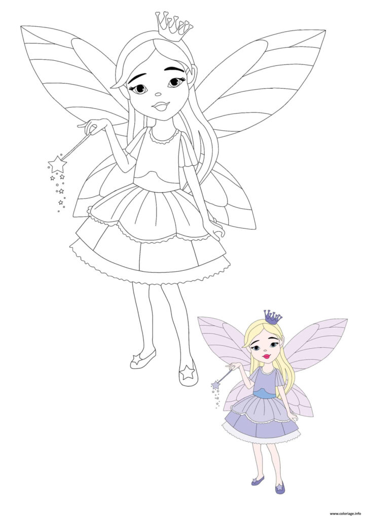 Coloriage Fairy Princesse Dessin Princesse À Imprimer pour Dessin Fée À Imprimer