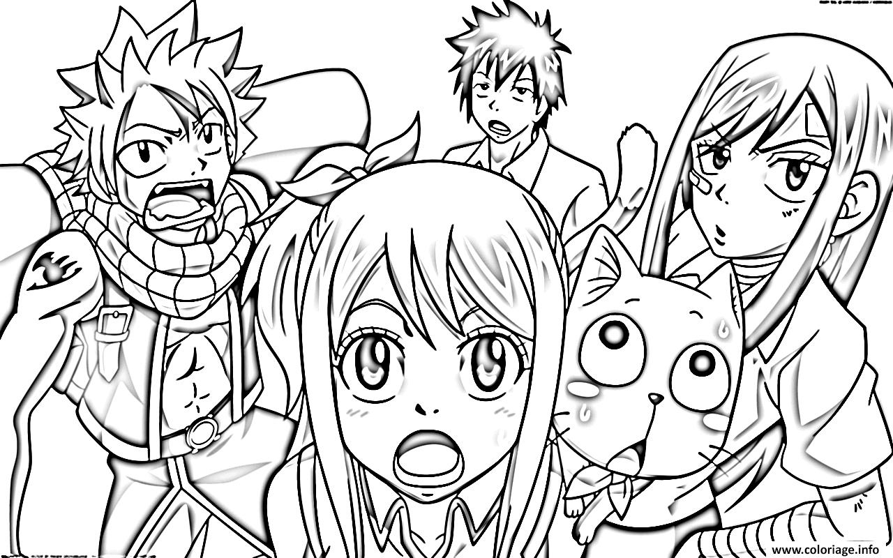 Coloriage Fairy Tail Manga 12 Dessin Fairy Tail À Imprimer serapportantà Dessin Fairy Tail Natsu Et Happy