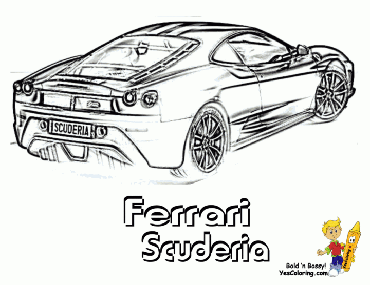 Coloriage Ferrari 458 Italia Imprimer encequiconcerne Coloriage Voiture Ferrari