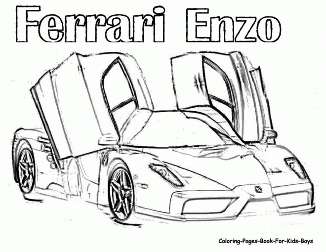 Coloriage Ferrari Gratuit À Imprimer pour Coloriage Voiture De Course Ferrari