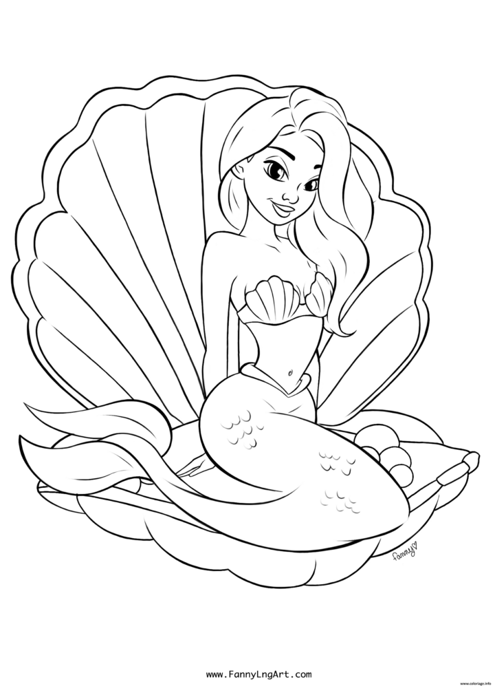 Coloriage Fille Ado En Sirene Princesse - Jecolorie avec Coloriage De Fille À Imprimer