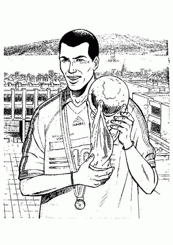 Coloriage Football Zidane Sur Hugolescargot tout Dessin À Imprimer Football