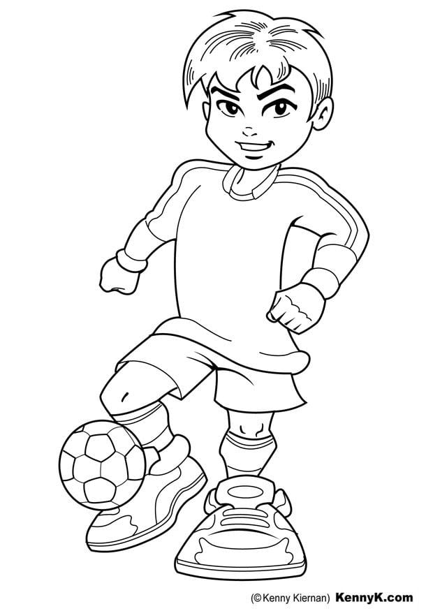 Coloriage Footballeur - Coloriages Gratuits À Imprimer - Dessin 20108 pour Footballeur À Imprimer