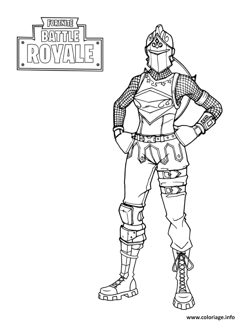 Coloriage Fortnite Battle Royale Red Knight - Jecolorie concernant Fortnite A Imprimer