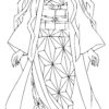 Coloriage Full Length Nezuko Demon Slayer - Jecolorie pour Dessin À Imprimer Manga
