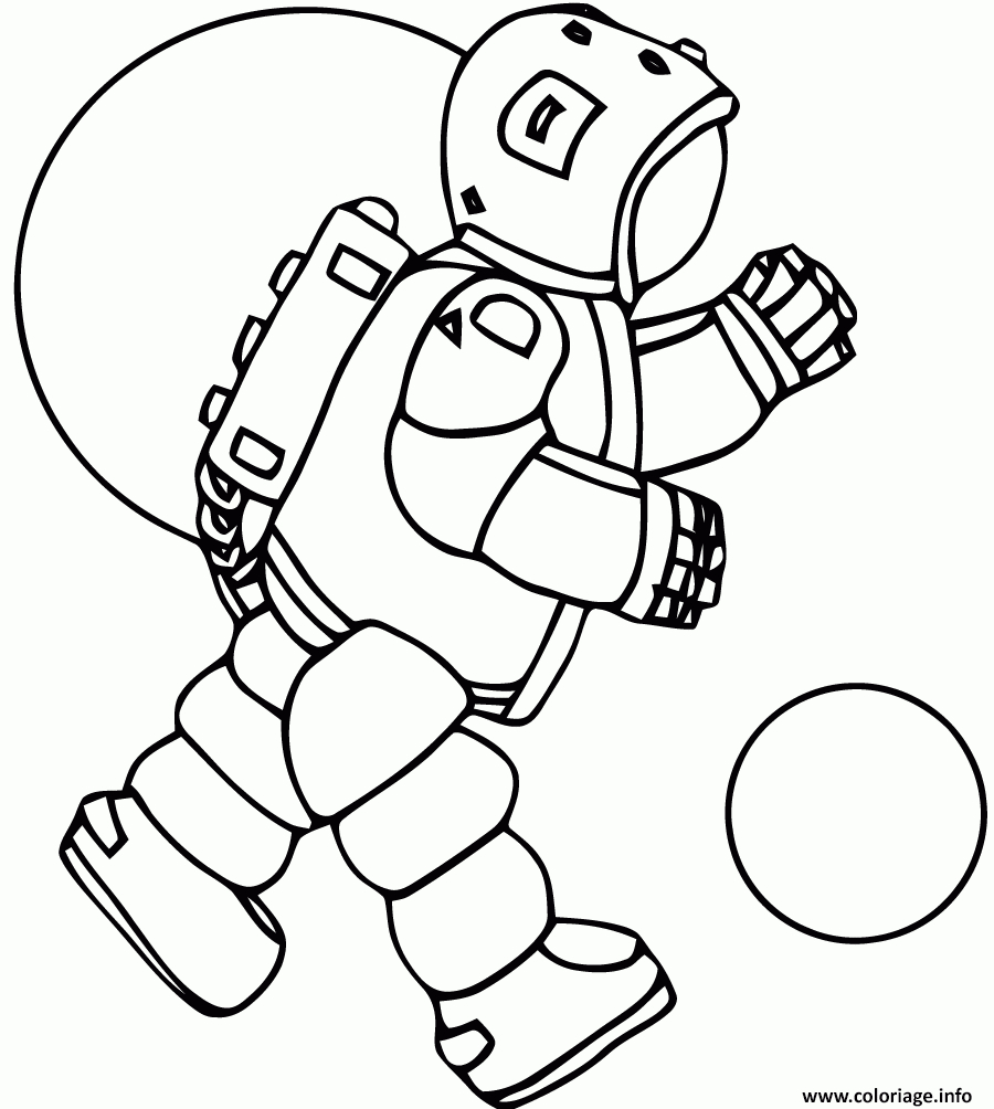 Coloriage Fusee Astronaute Dans Lespace Dessin Fusee À Imprimer intérieur Coloriage Fusée