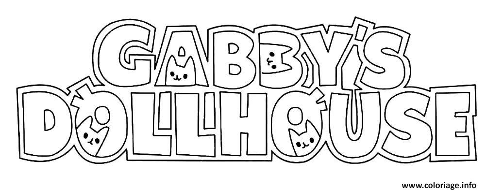 Coloriage Gabbys Dollhouse Logo Gabby Chat Dessin Gabby Chat À Imprimer encequiconcerne Dessin A Imprimer Gabby Chat