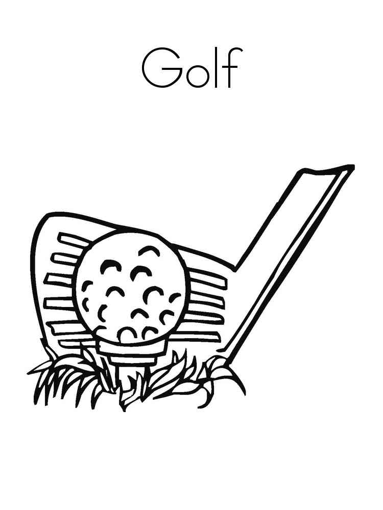Coloriage Golf concernant Coloriage Golf