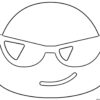Coloriage Google Emoji Sunglasses Dessin Emoji À Imprimer pour Coloriages Emoji