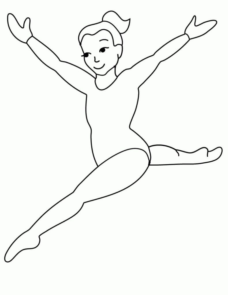Coloriage Gymnastique 2 - Télécharger Et Imprimer Gratuit Sur destiné Dessin De Gymnastique À Imprimer