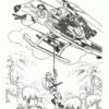 Coloriage Hélicoptère Militaire En Guerre pour Coloriage Hélicoptère